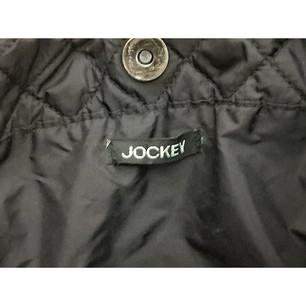 Jockey Black Quilted Tote Bag Diamond Puffer Shoulder Bag Large Gym Travel